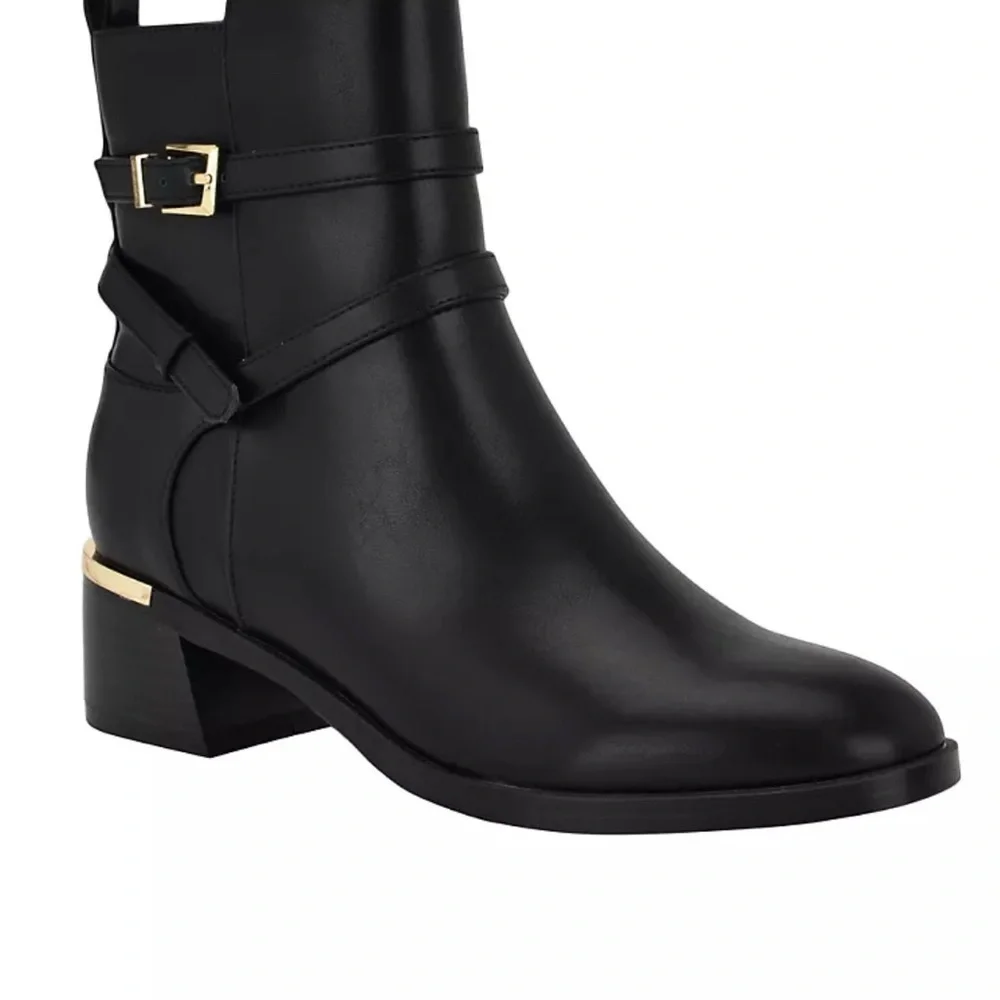 Calvin Klein Jasen Black Ankle Booties. Size 7.5 - Picture 2 of 11